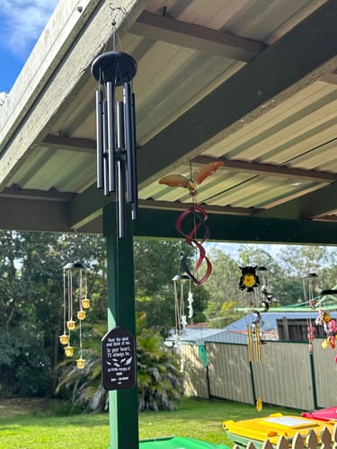Customer photo review of In The Loving Memory Personalized Wind Chimes Gifts