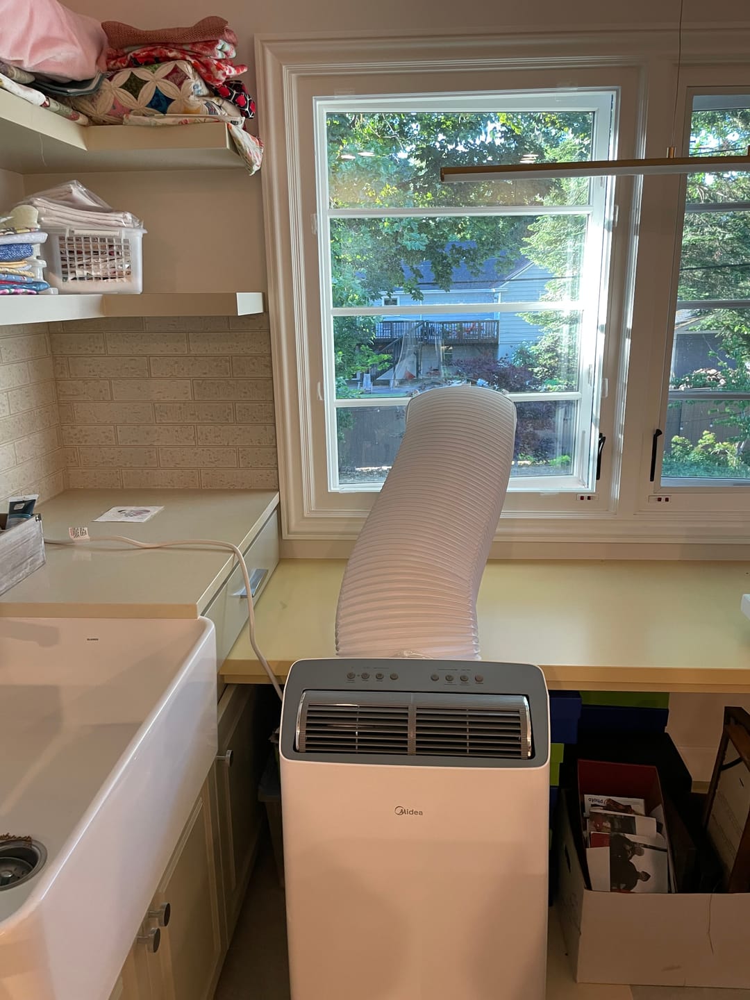 Customer photo review of Custom Portable AC Window Kit for Casement Windows