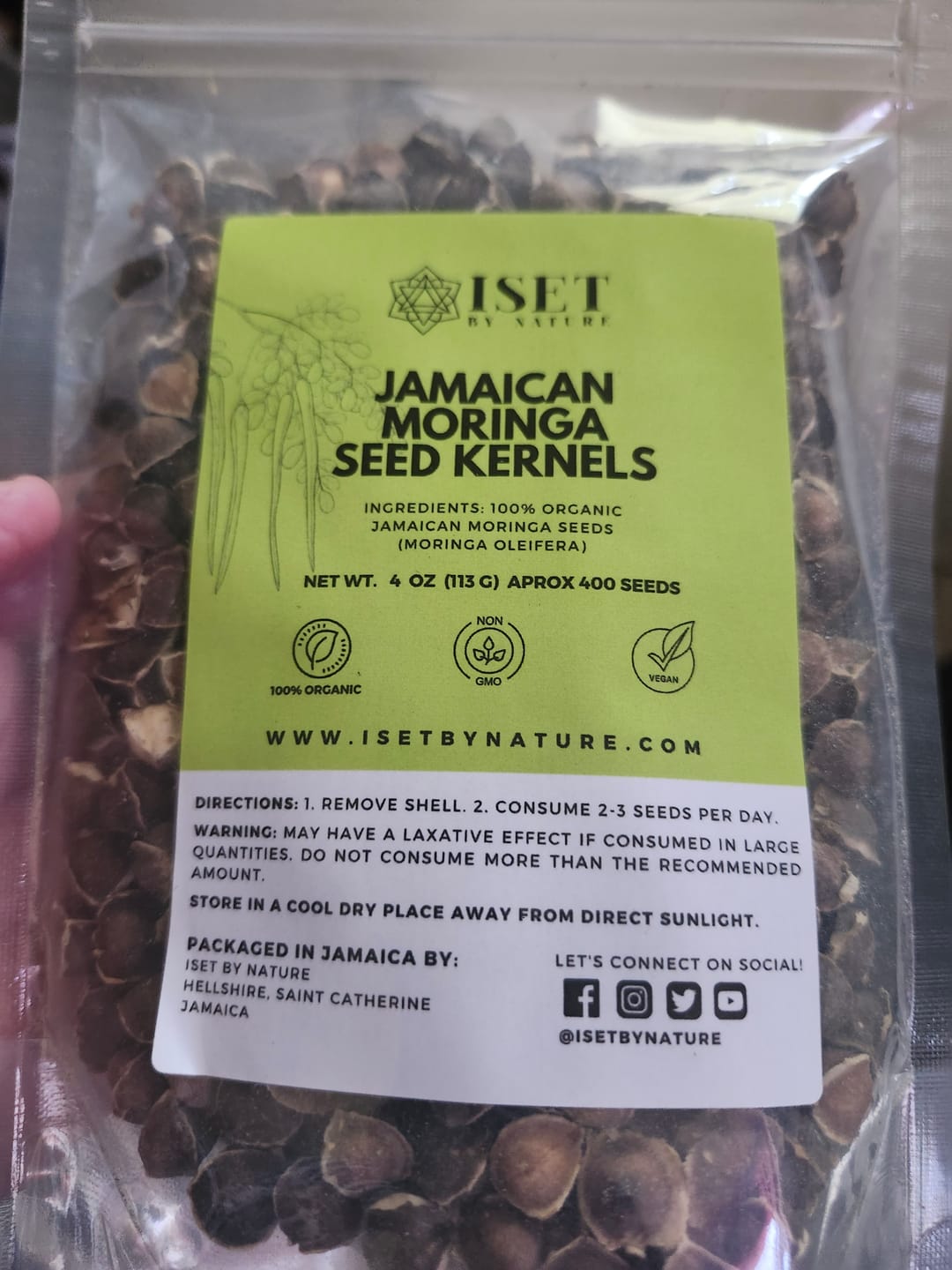 Customer photo review of Jamaican Moringa Seeds, Organic, 4 oz