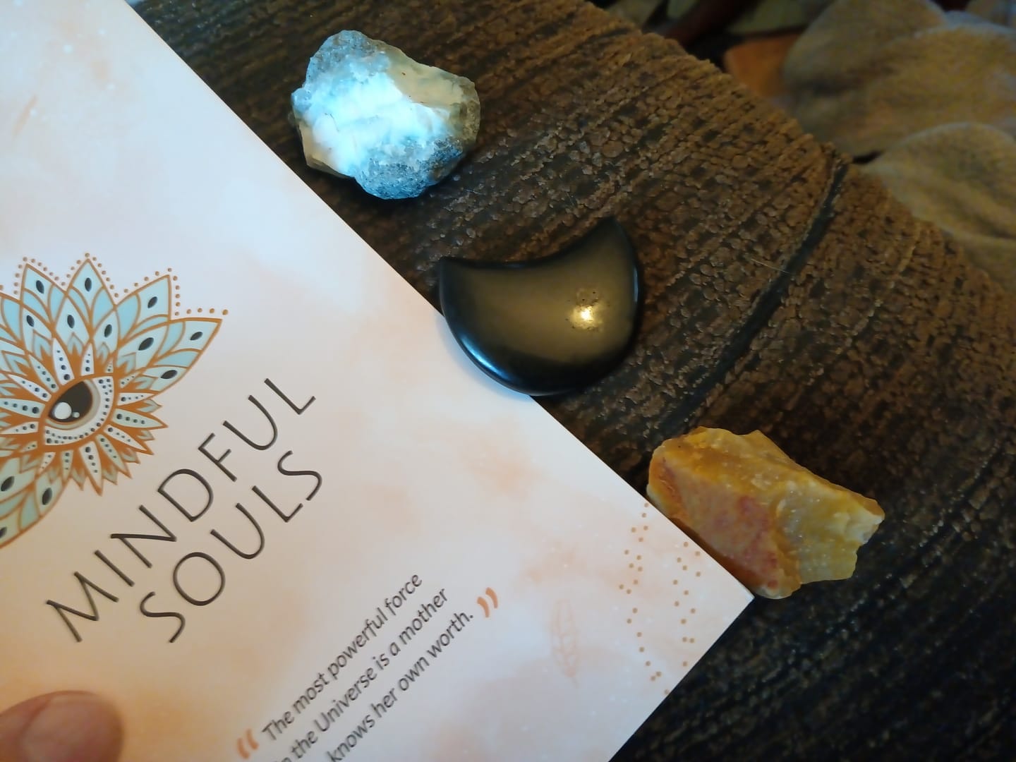 Customer photo review of Crystal Mystery Bag: Rare Larimar Edition