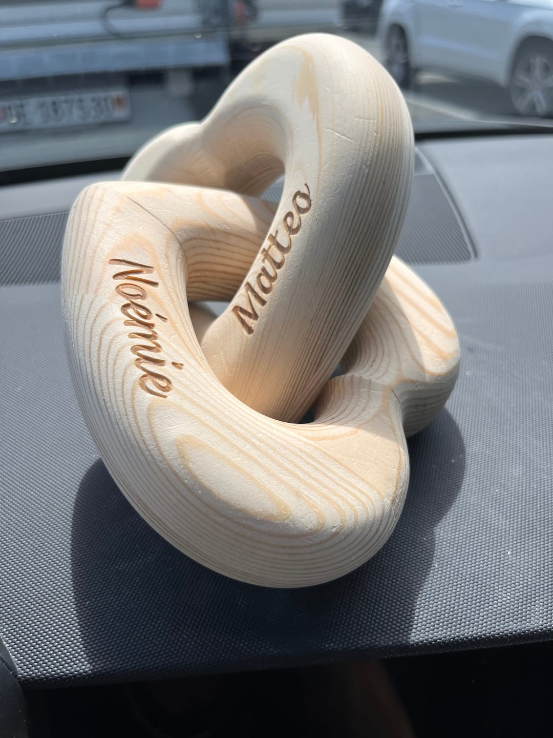 Customer photo review of Romantic Couple - Personalized Infinity Heart Sculpture