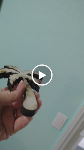 Customer video review of Unfinished Wood Palm Tree Shape - Beach - Tropical - Craft - up to 46" DIY
