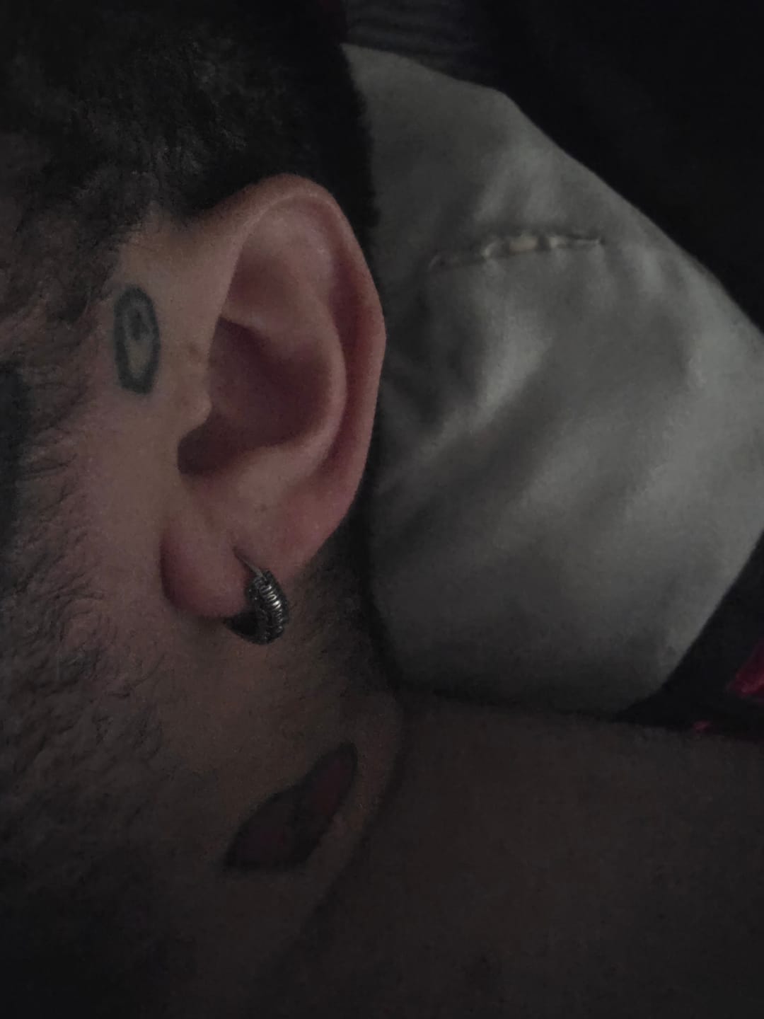 Customer photo review of CATACOMB HOOP EARRING