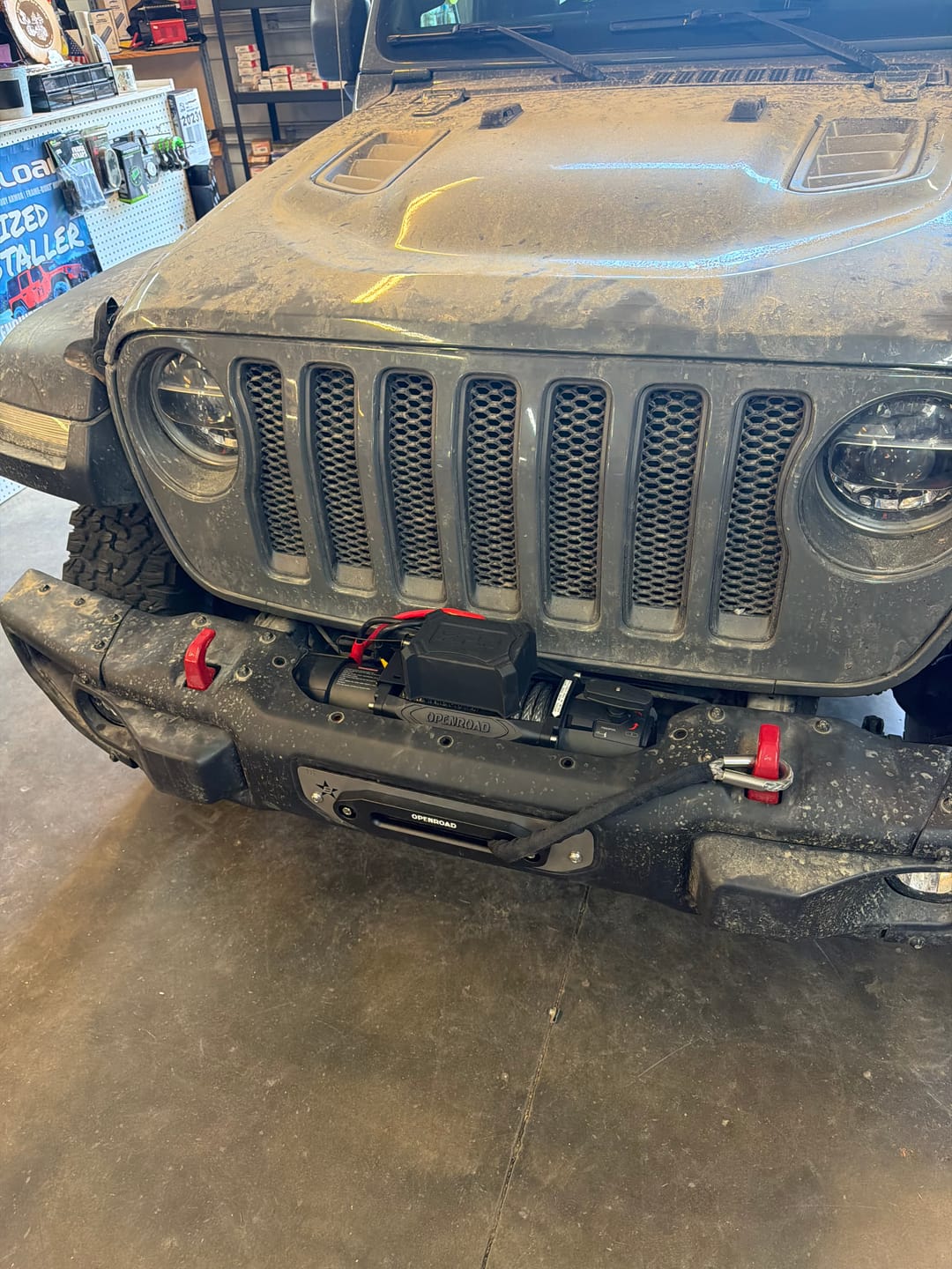 Customer photo review of OPENROAD 12,000lbs Electric Winch with Synthetic Rope-Panther Series 3S