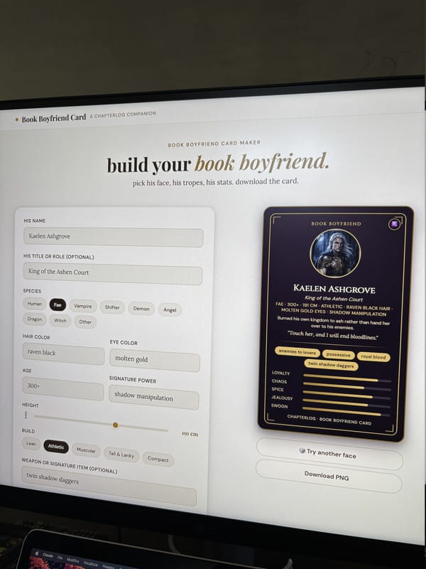 Customer photo review of Reading Journal Template - ChapterLog