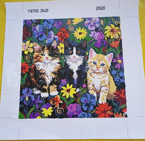 Customer photo review of Three Kittens Flower Garden