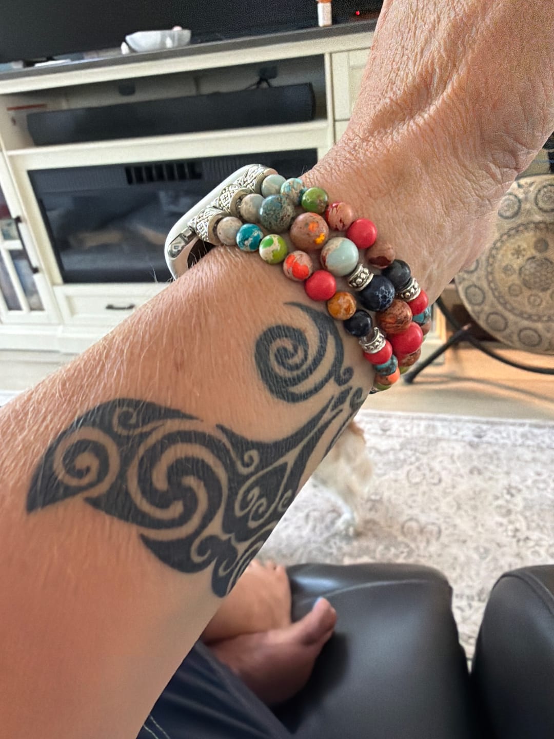 Customer photo review of Vibrant Chakra Stretch Apple Watch Strap