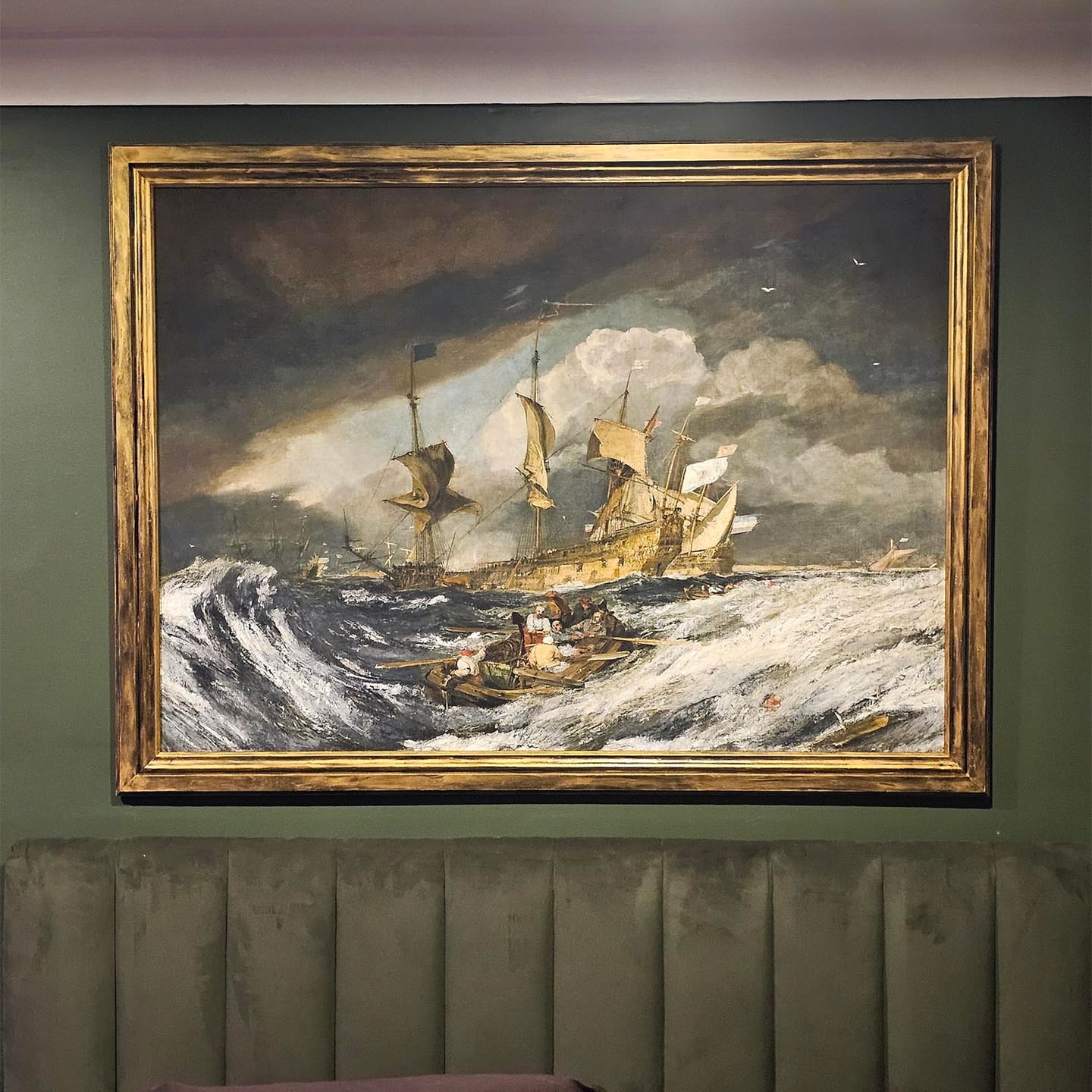 Customer photo review of Boats Carrying out Anchors to the Dutch Men-of-War by Turner, 1804