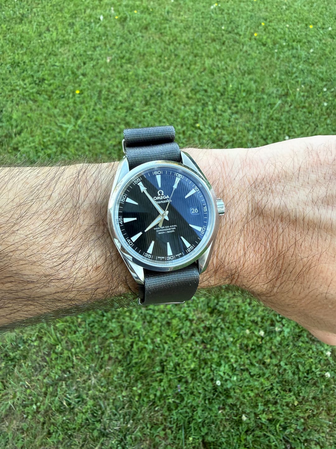 Customer photo review of Admiralty Grey Premium Nylon Watch Strap