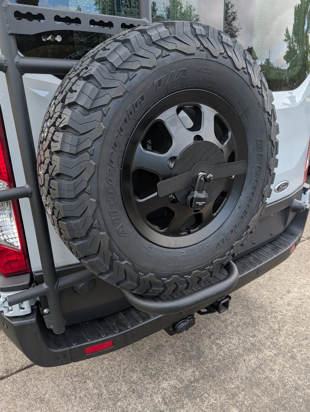 Customer photo review of Spare Tire Rack Hardware for Grand Design Lineage Series VT