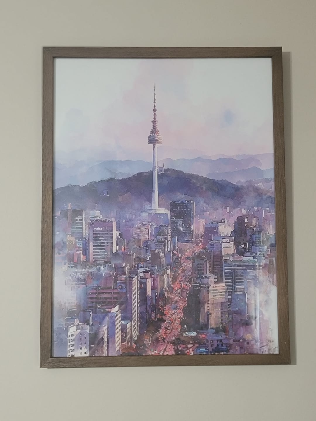 Customer photo review of Seoul, South Korea – Watercolor Art Print