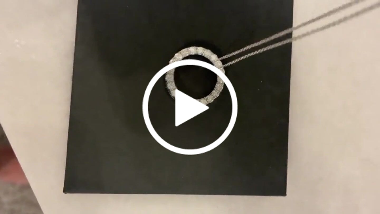 Customer video review of Leben 2.10 Carat Circle of Life Moissanite Necklace