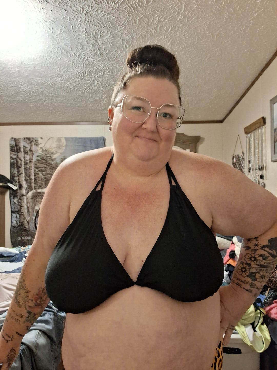 Customer photo review of Classic Black Triangle Bikini Top