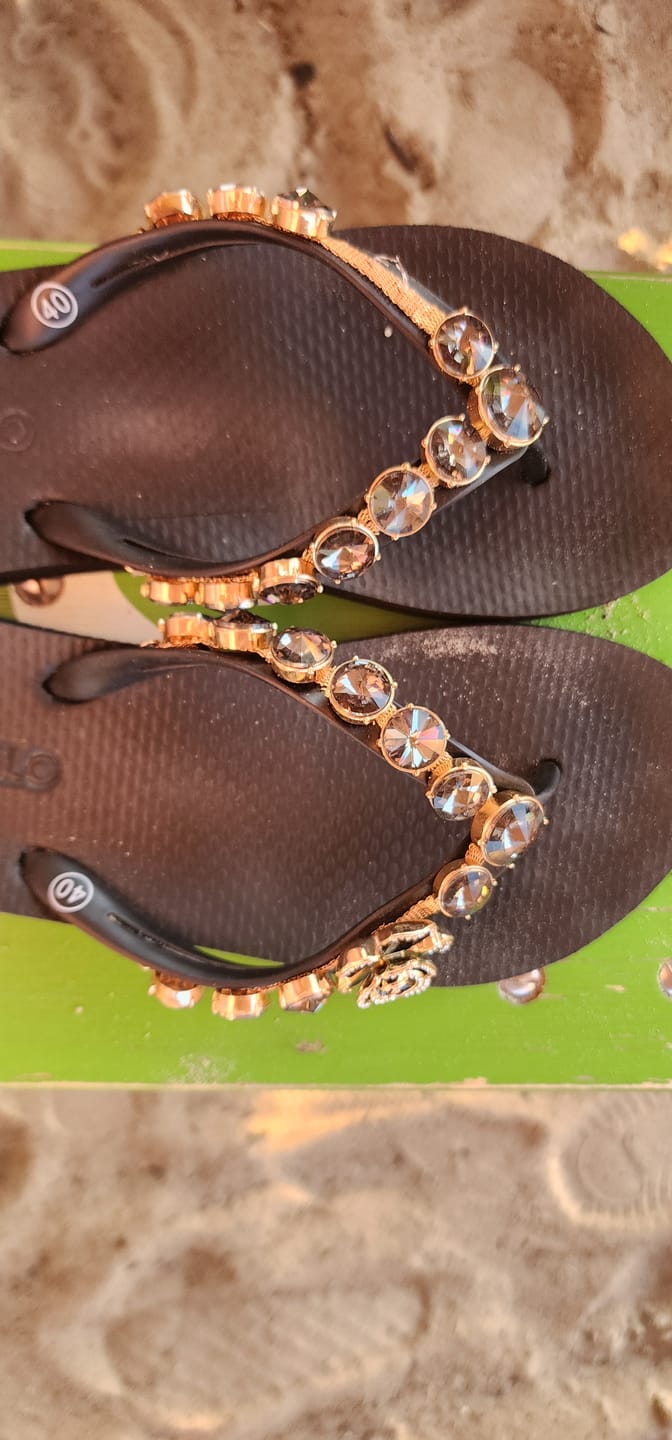 Customer photo review of Flip-Flop / Rose - Schwarz-Gold