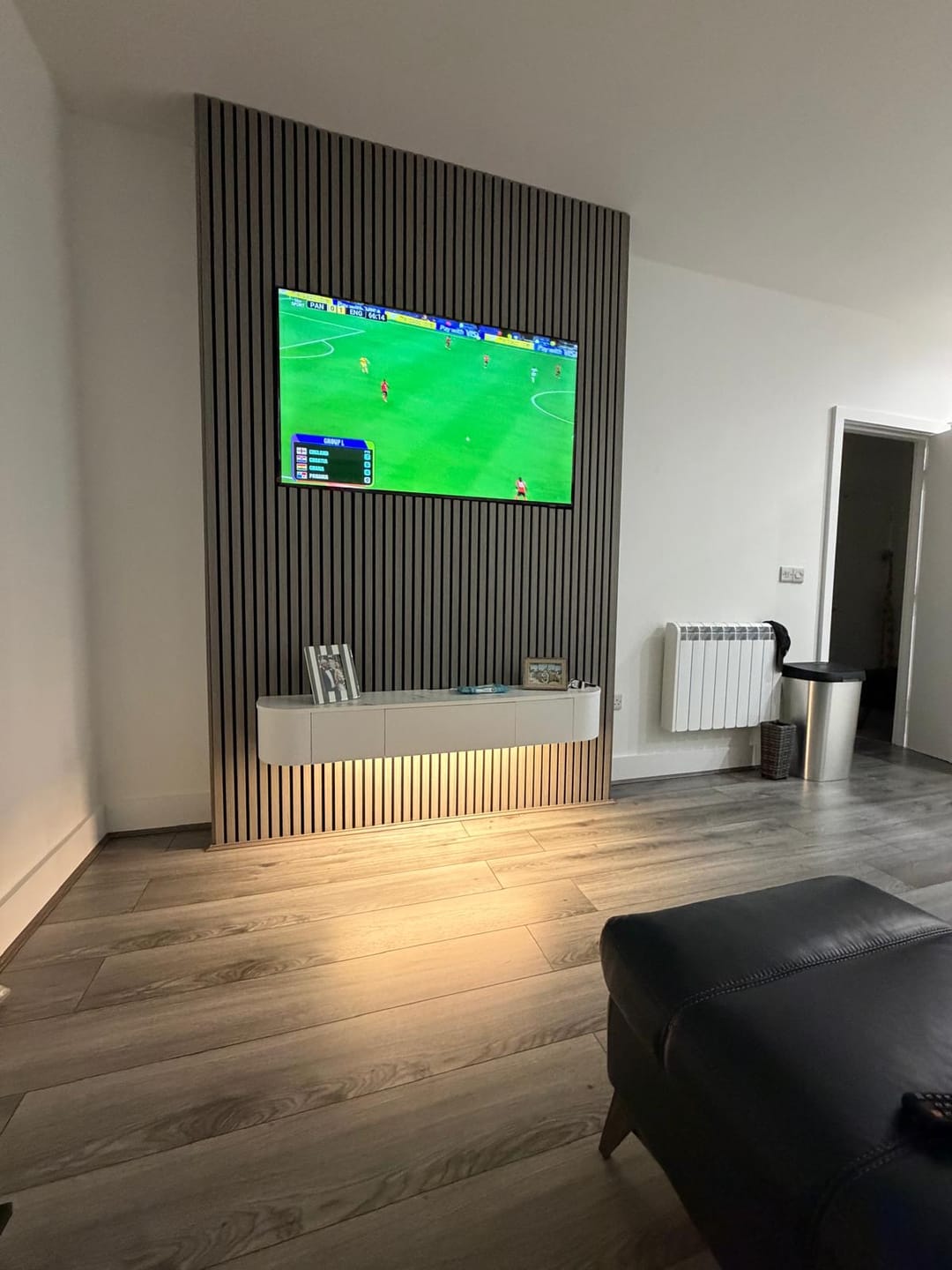 Customer photo review of Grey Oak Acoustic Wall Panel