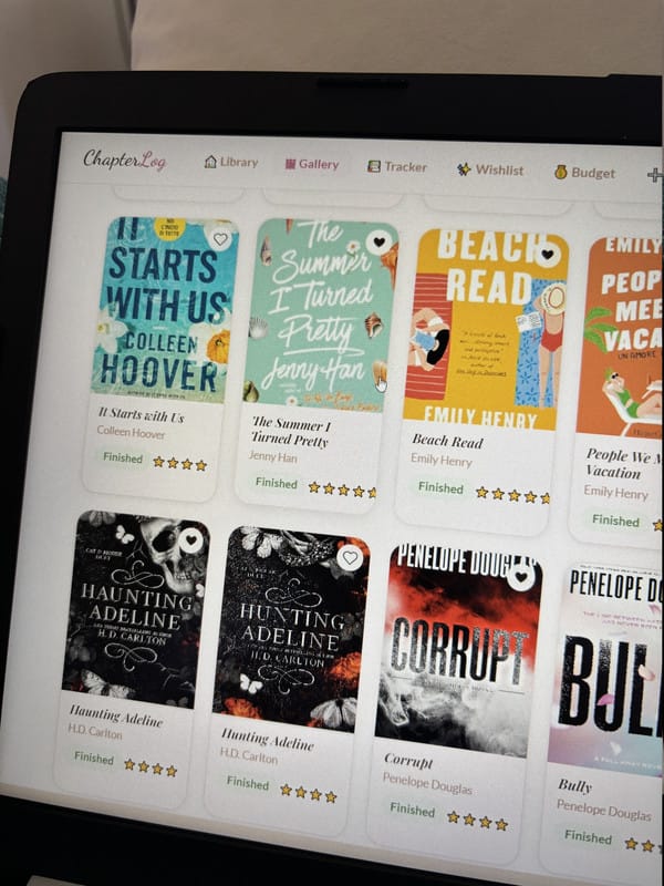 Customer photo review of Reading Journal Template - ChapterLog