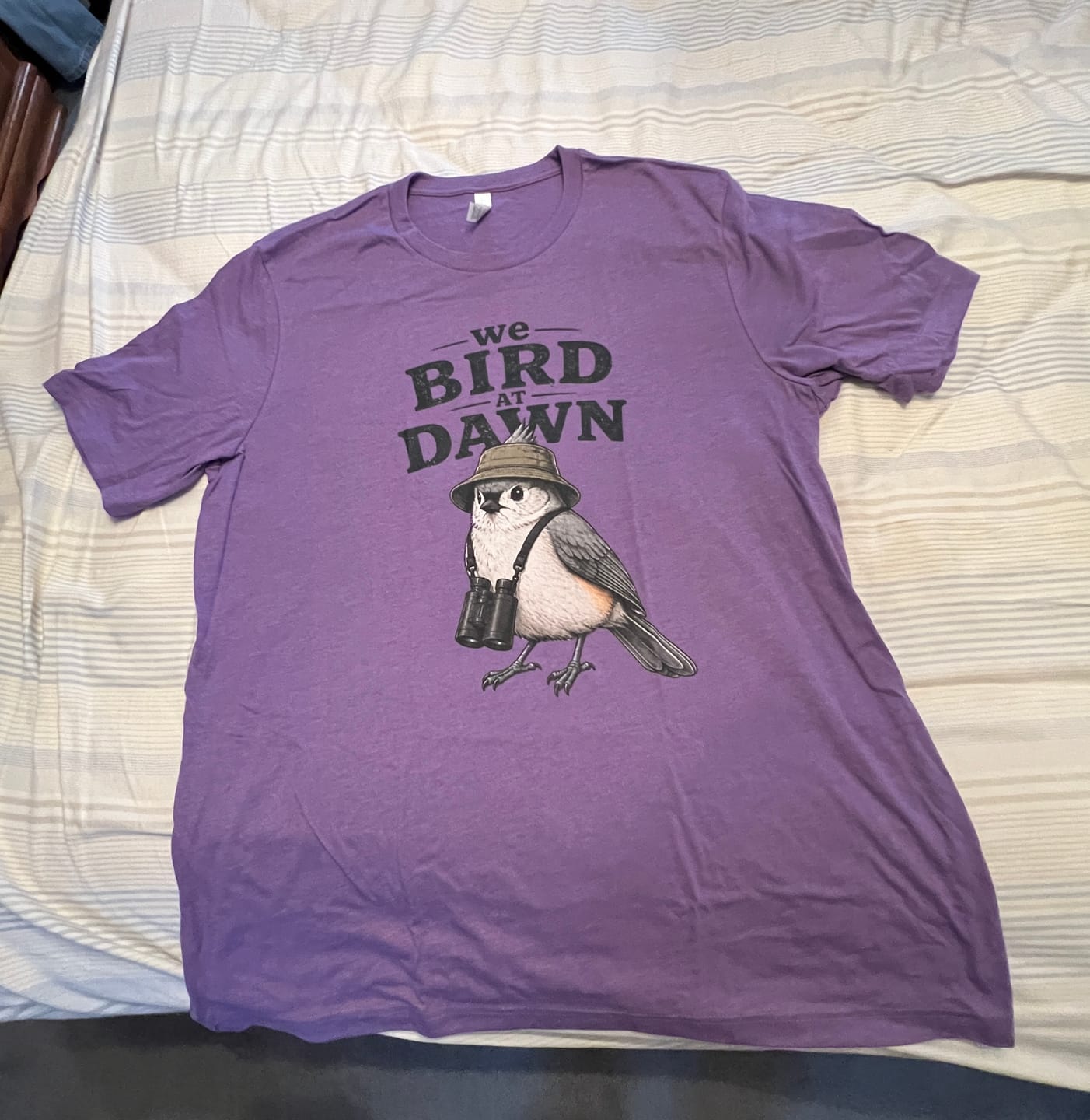 Customer photo review of Bird At Dawn Titmouse Tee