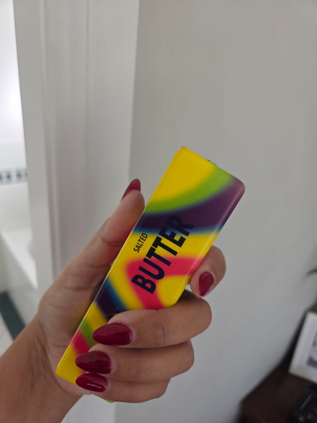 Customer photo review of Slow Rising Rainbow Butter Stick Squishy 13cm