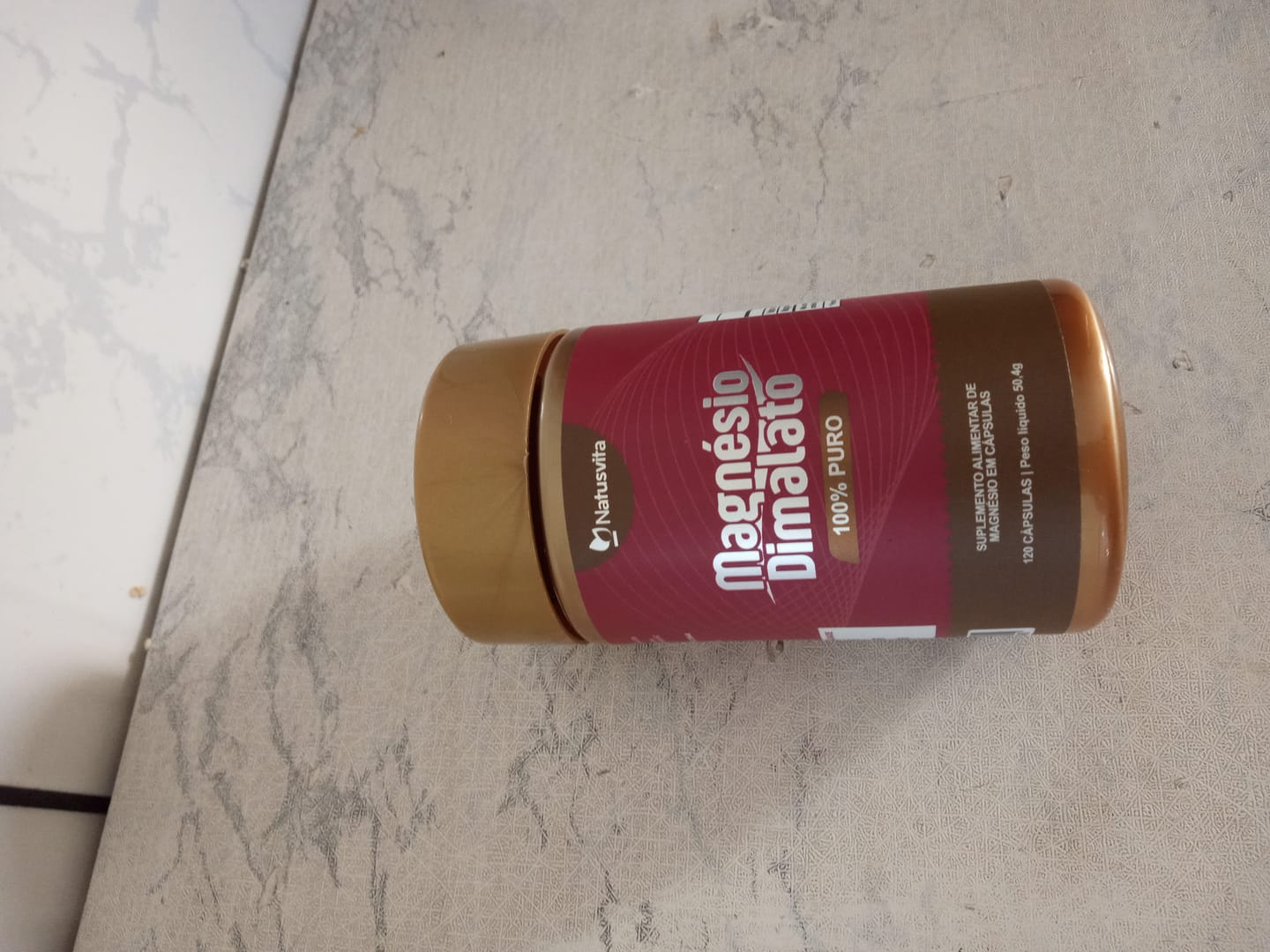 Customer photo review of Magnésio Dimalato Puro. 120 Cápsulas