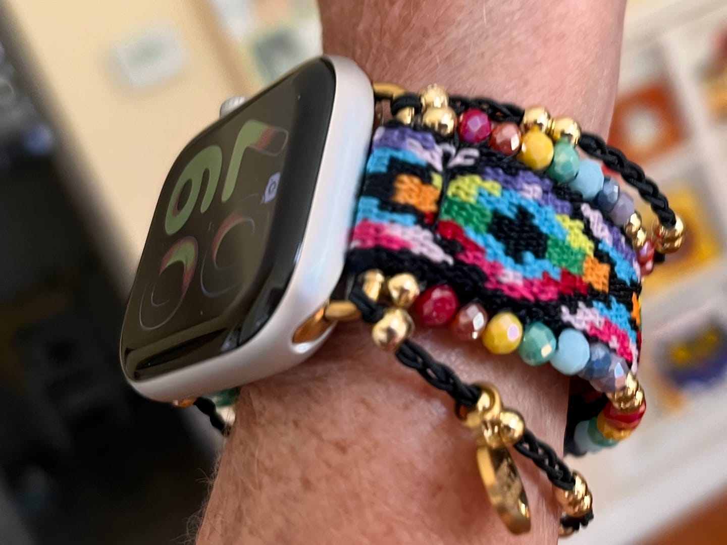 Customer photo review of Mystic Spectrum Apple Watch Strap