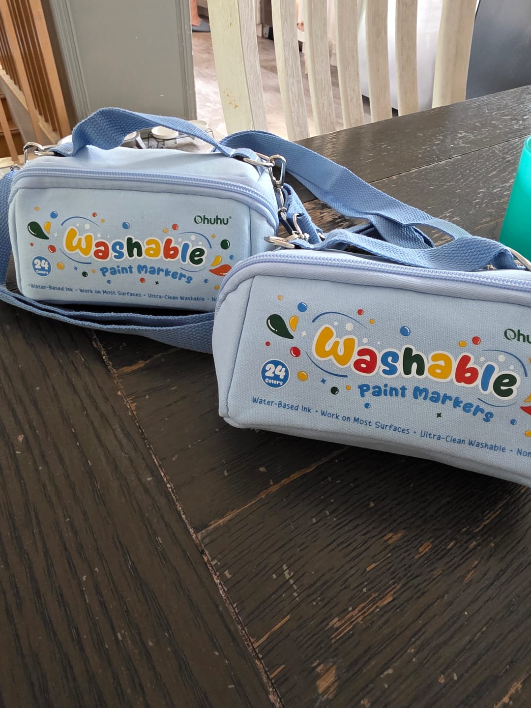 Customer photo review of Ohuhu Washable Acrylic Paint Markers for Kids Bullet Tip
