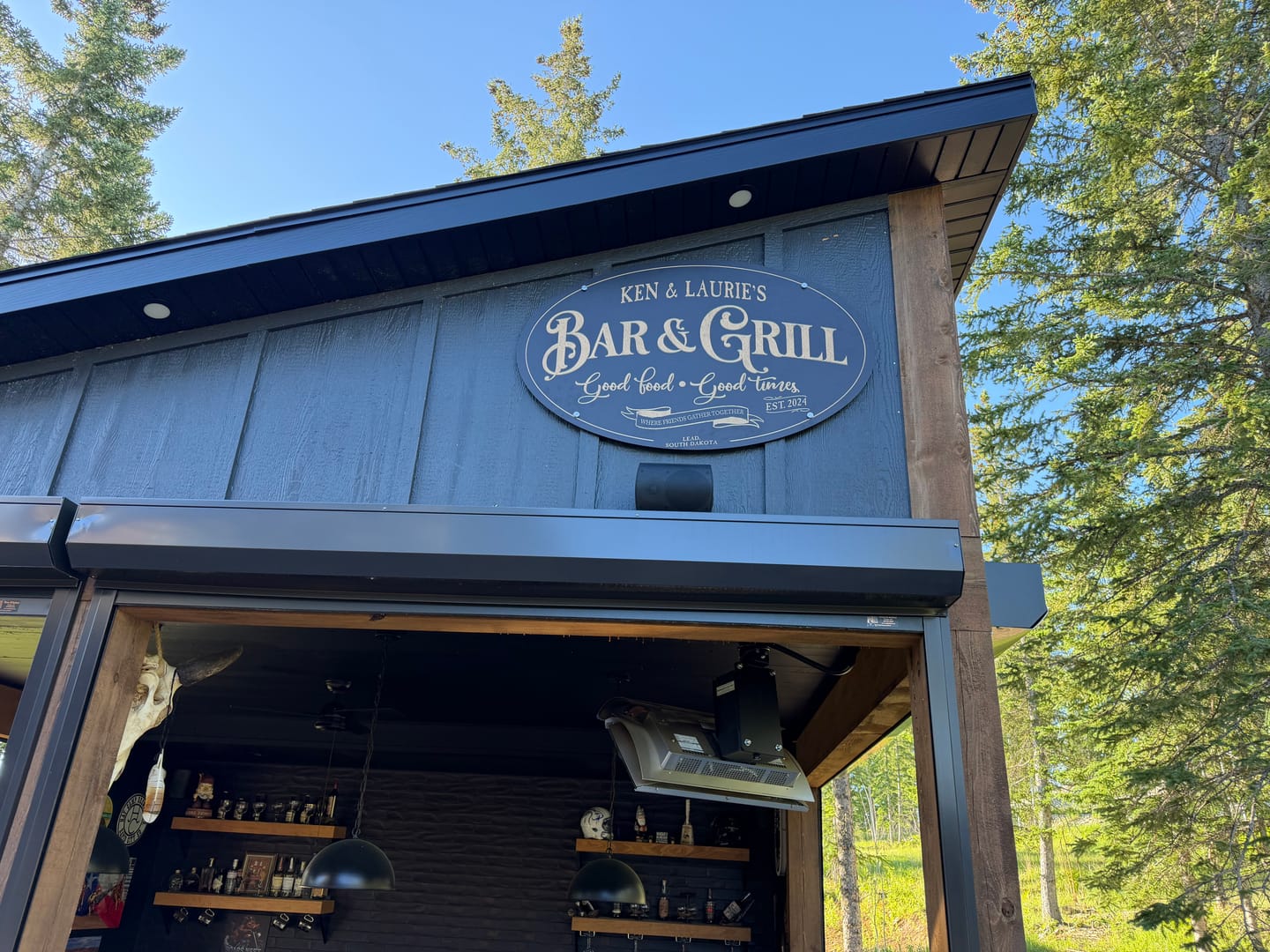 Customer photo review of Custom Bar and Grill Sign | Personalized Metal Family Sign