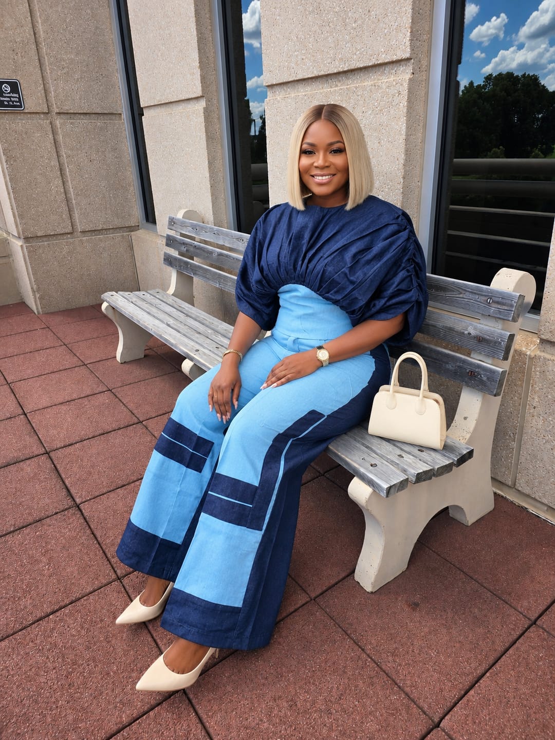 Customer photo review of The Halo Denim Set