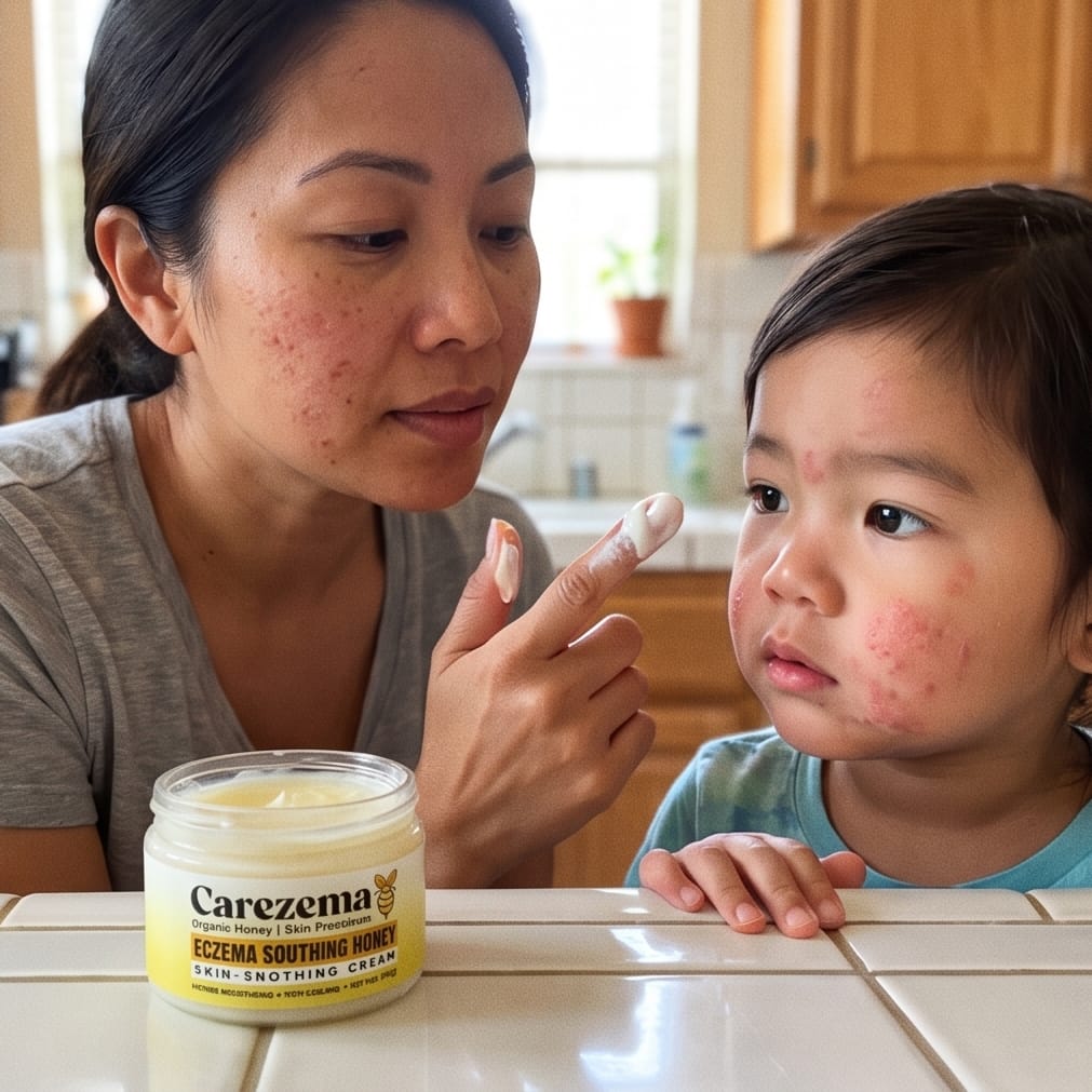 Customer photo review of Korean Honey Eczema-Soothing Cream for your kids