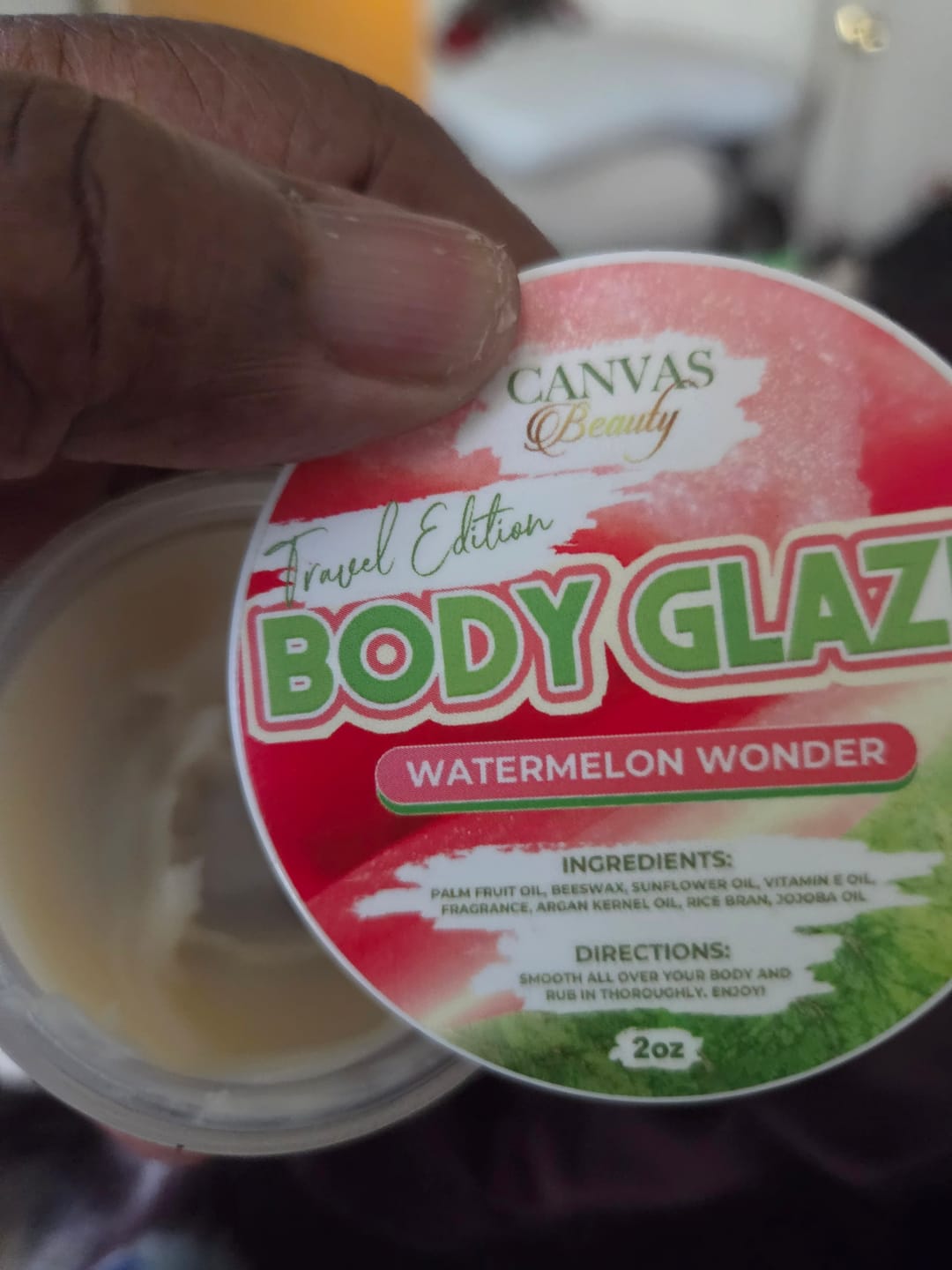 Customer photo review of (NEW) TRAVEL GLAZE: WATERMELON WONDER