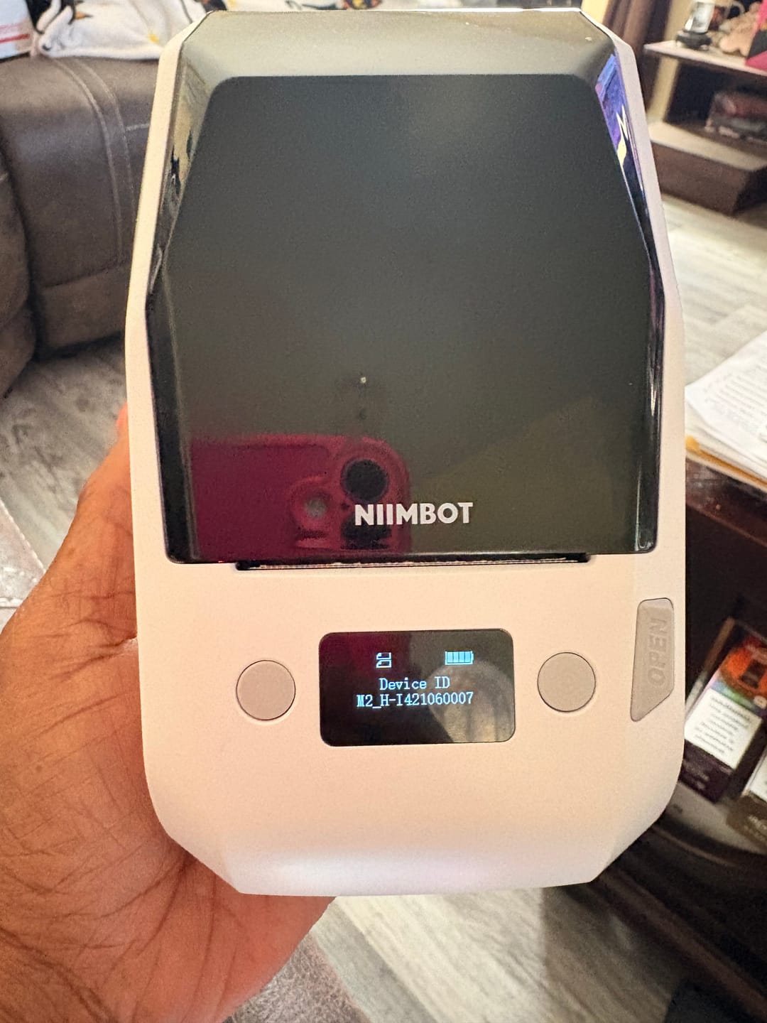Customer photo review of NIIMBOT M2 Thermal Transfer Label Maker, Smart Color Printing with Phones & PC for Office, Lab, Vial Bottle