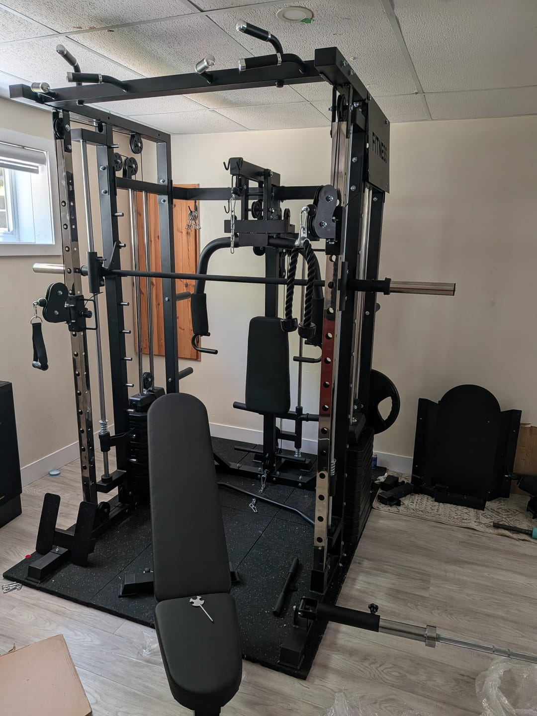 Customer photo review of MF800 All-In-One Smith Machine Starter Pack with Iron Plates Kit
