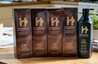 Customer photo review of Hi.bonHair 4-IN-1 Backwards Aging Shampoo 400ml