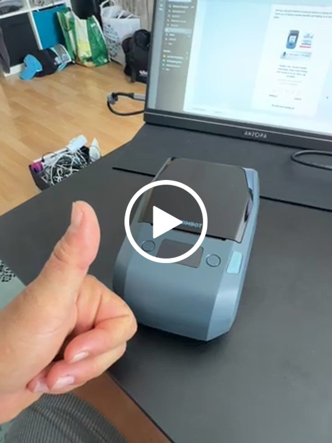 Customer video review of NIIMBOT M2 Thermal Transfer Label Maker, Smart Color Printing with Phones & PC for Office, Lab, Vial Bottle