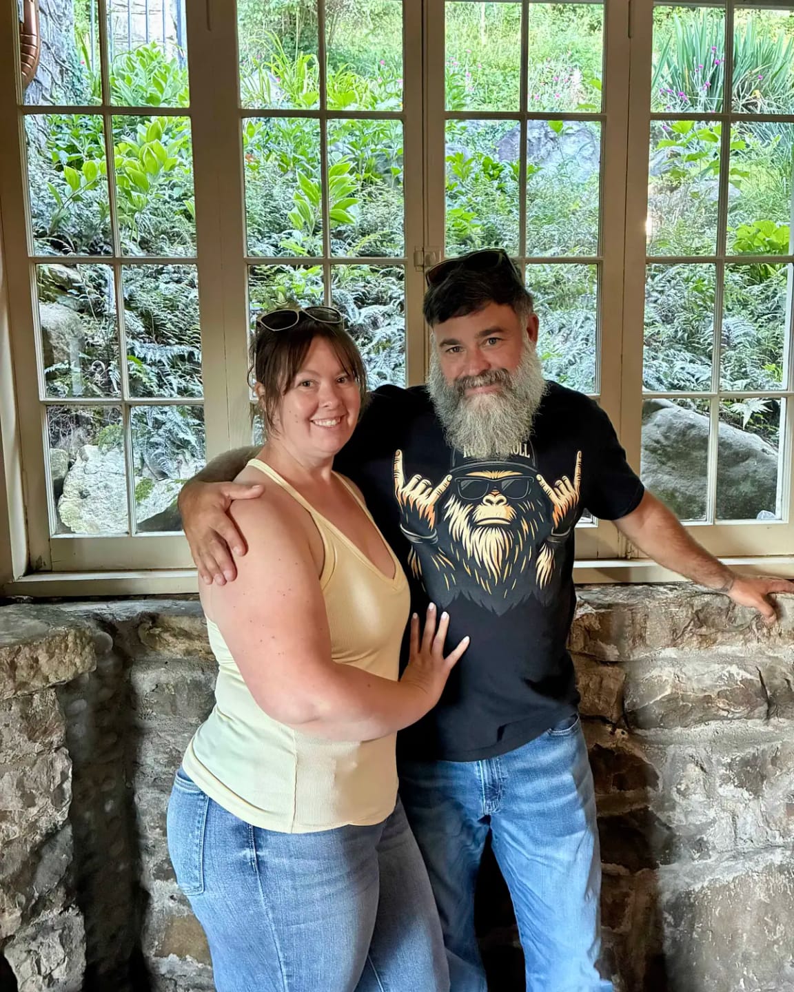 Customer photo review of Built-in Bra Ribbed Solid Tank Top