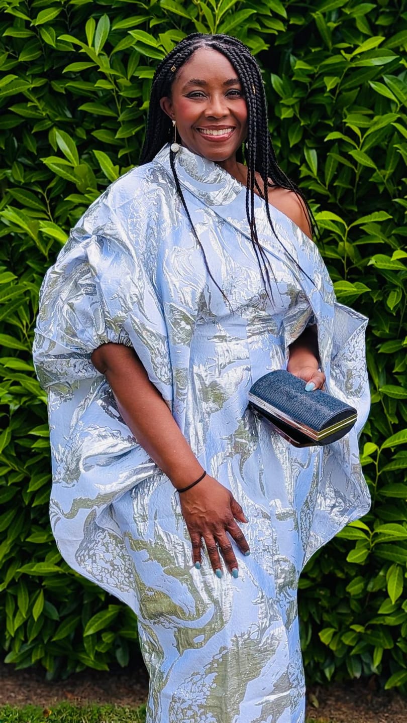 Customer photo review of Abeni Off-Shoulder Boubou