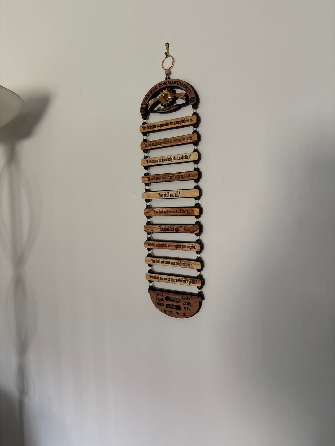 Customer photo review of Ten Commandments from the Holy Land Wall Hanging