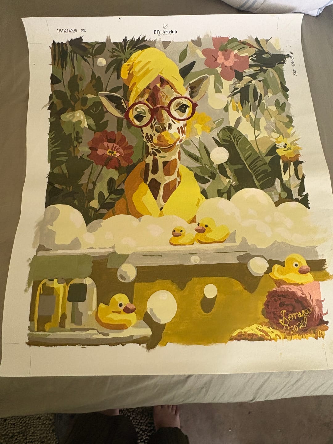 Customer photo review of Bubble bath day | Paint by Number