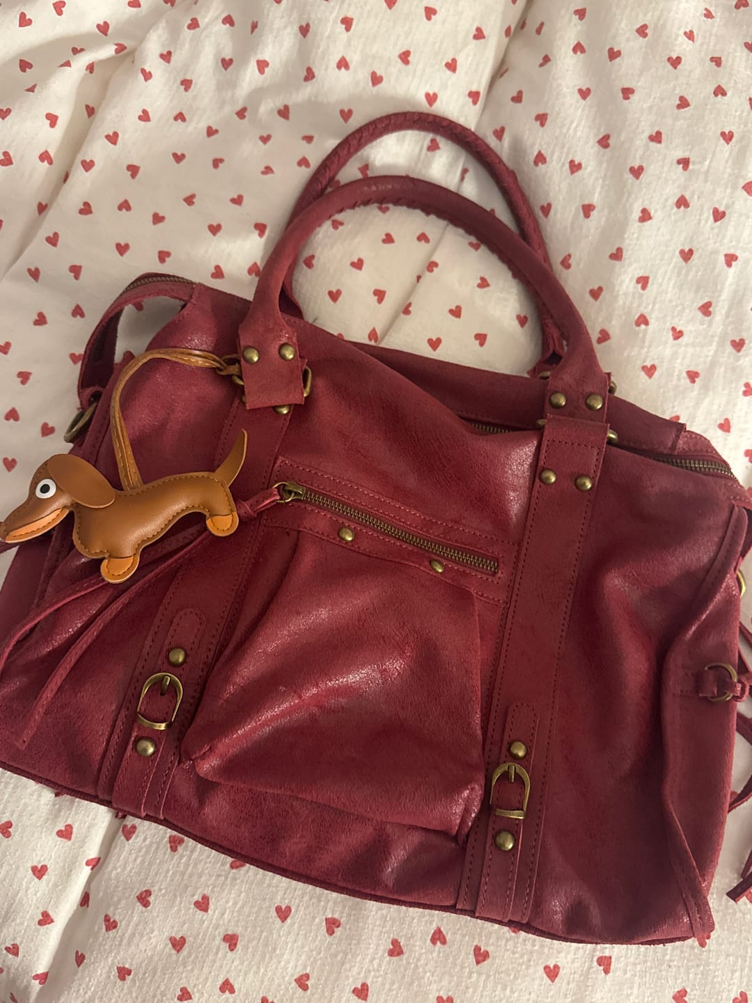 Customer photo review of It girl bag cherry red
