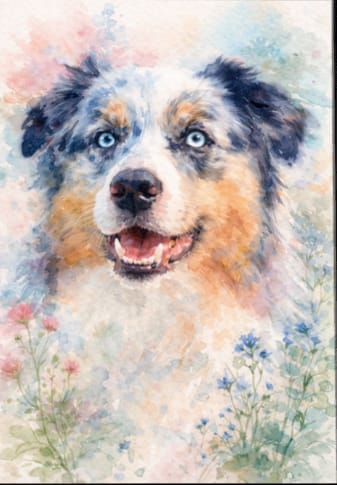 Customer photo review of Aquarelle - Poster personnalisé