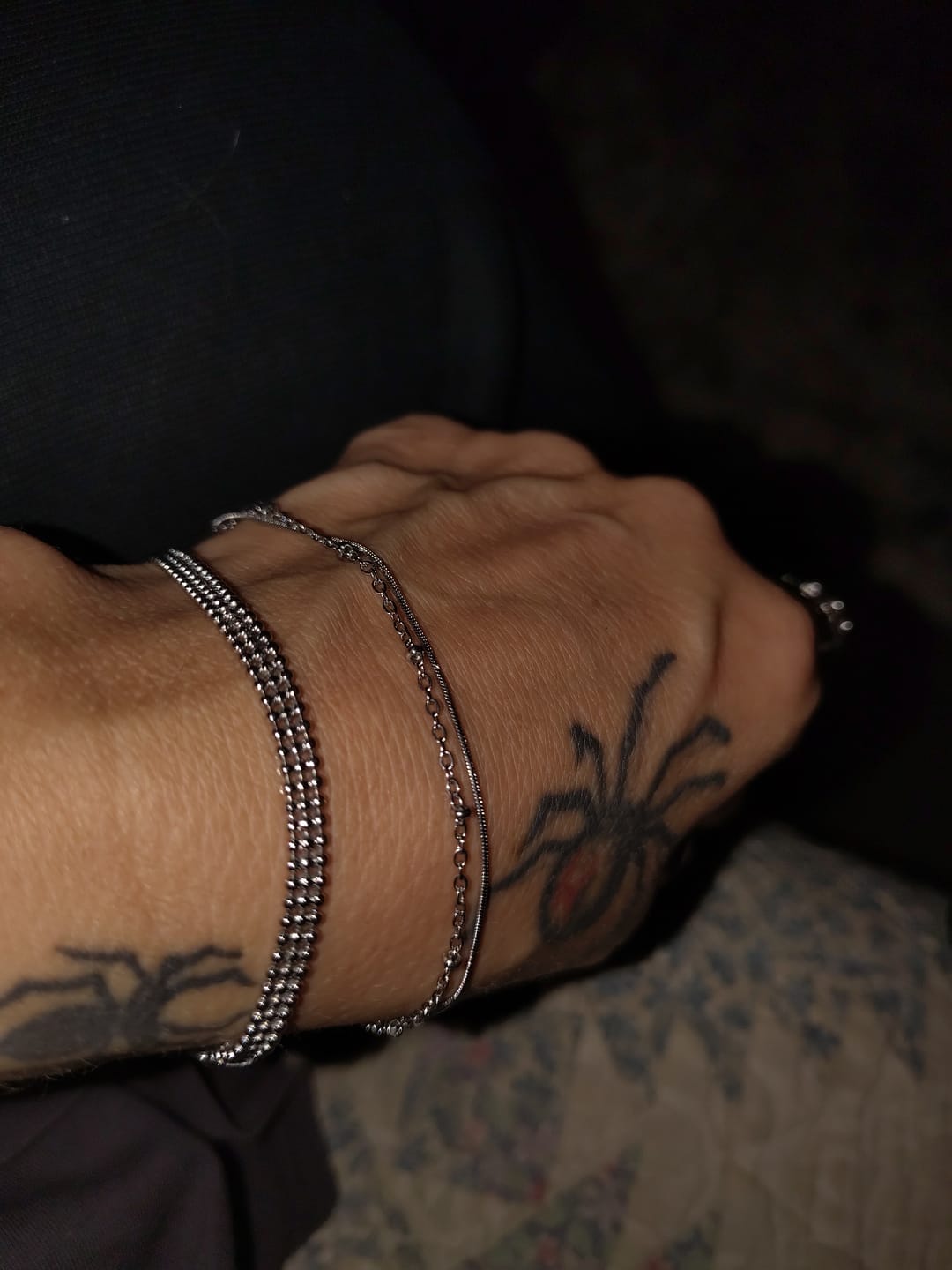 Customer photo review of Milan Silver Beaded Chain Bracelet