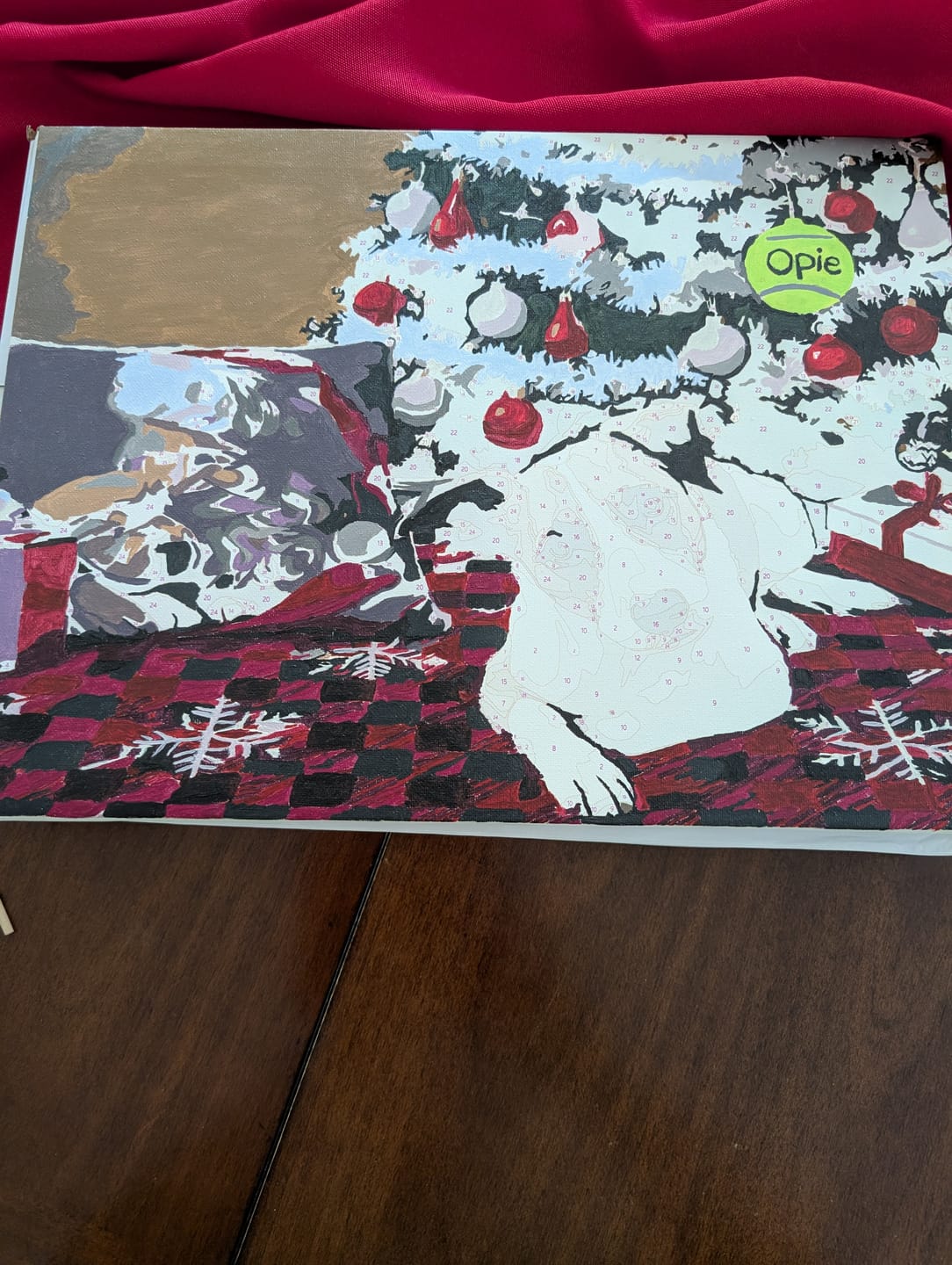 Customer photo review of Custom Paint By Numbers Kit