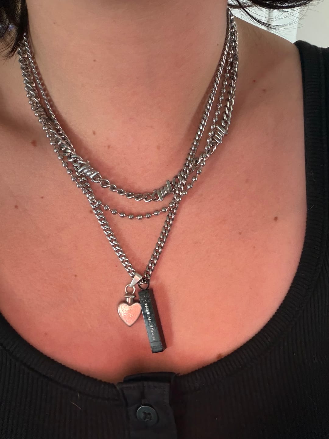 Customer photo review of BALL NECKLACE