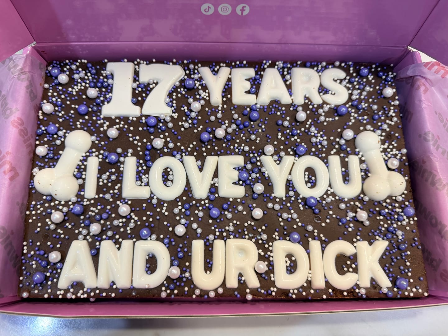 Customer photo review of D!ck Brownie · Large