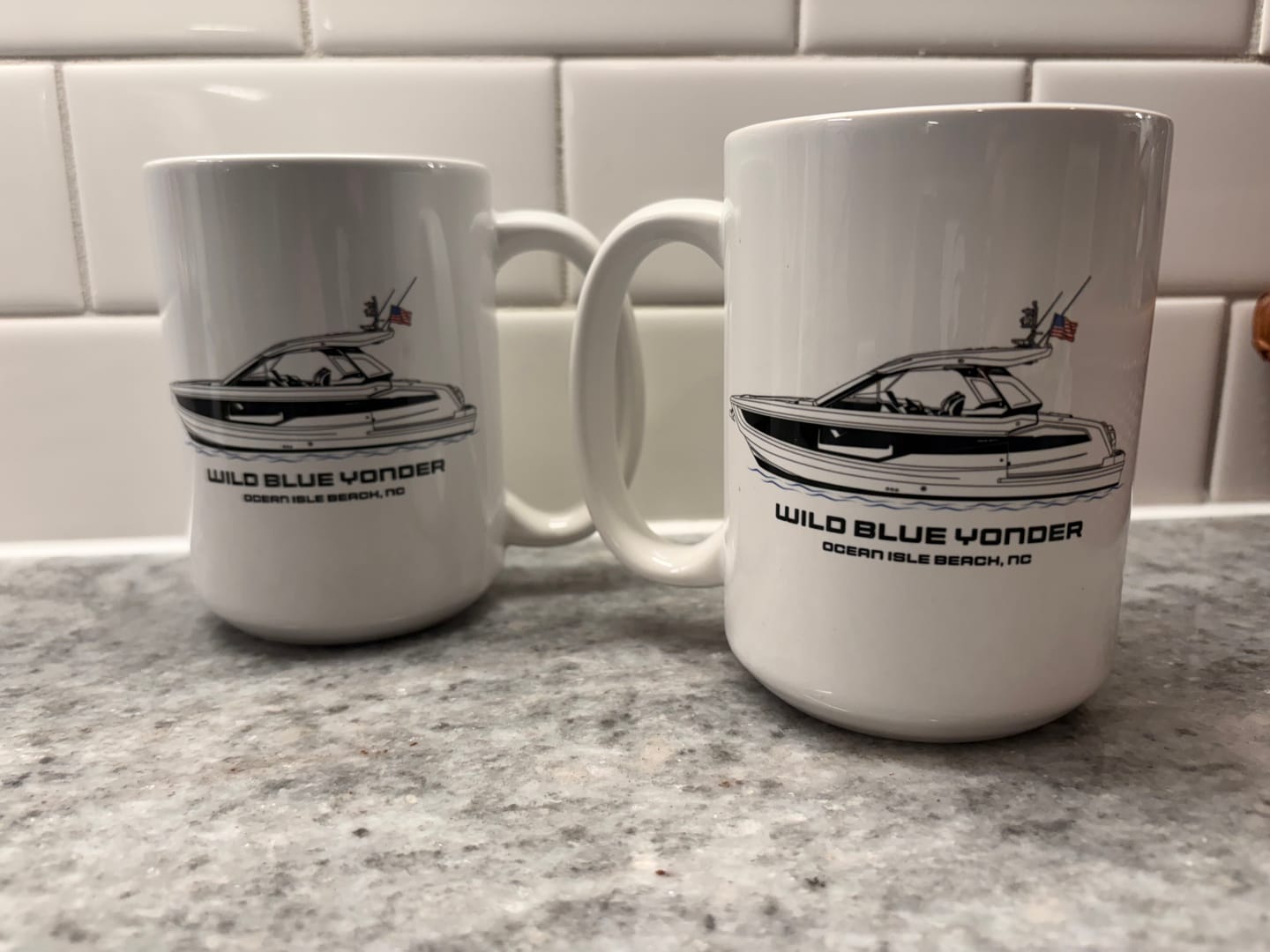 Customer photo review of Custom Boat Mugs