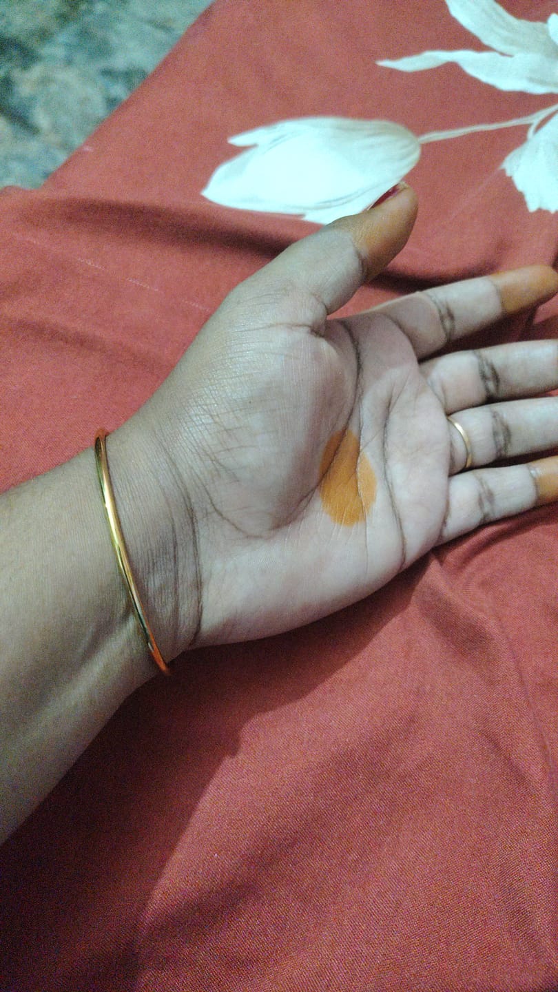 Customer photo review of Slim Golden Bangle