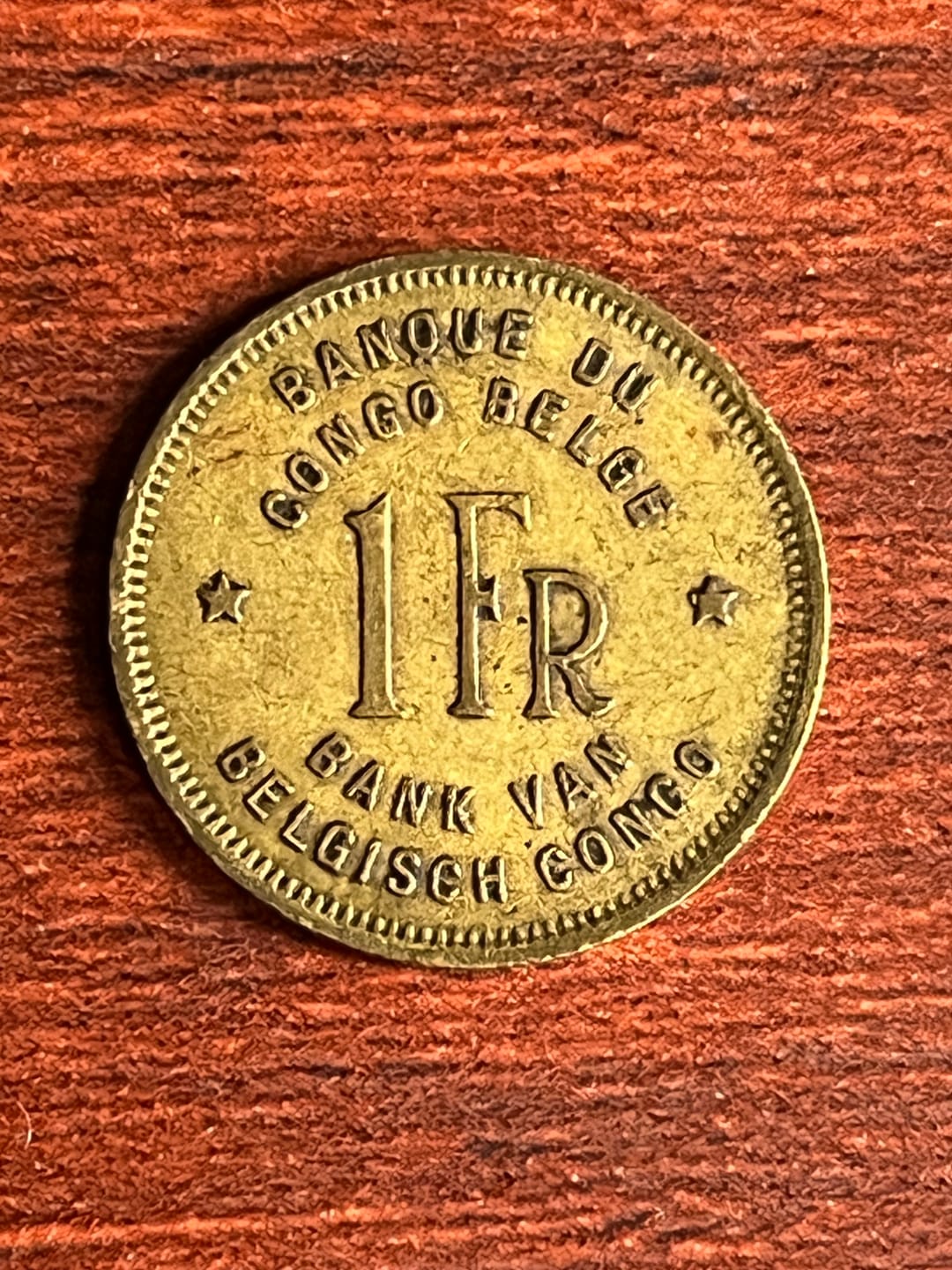 Customer photo review of Belgian Congo | 1 Franc Coin | Elephant | Km:26 | 1944 - 1949