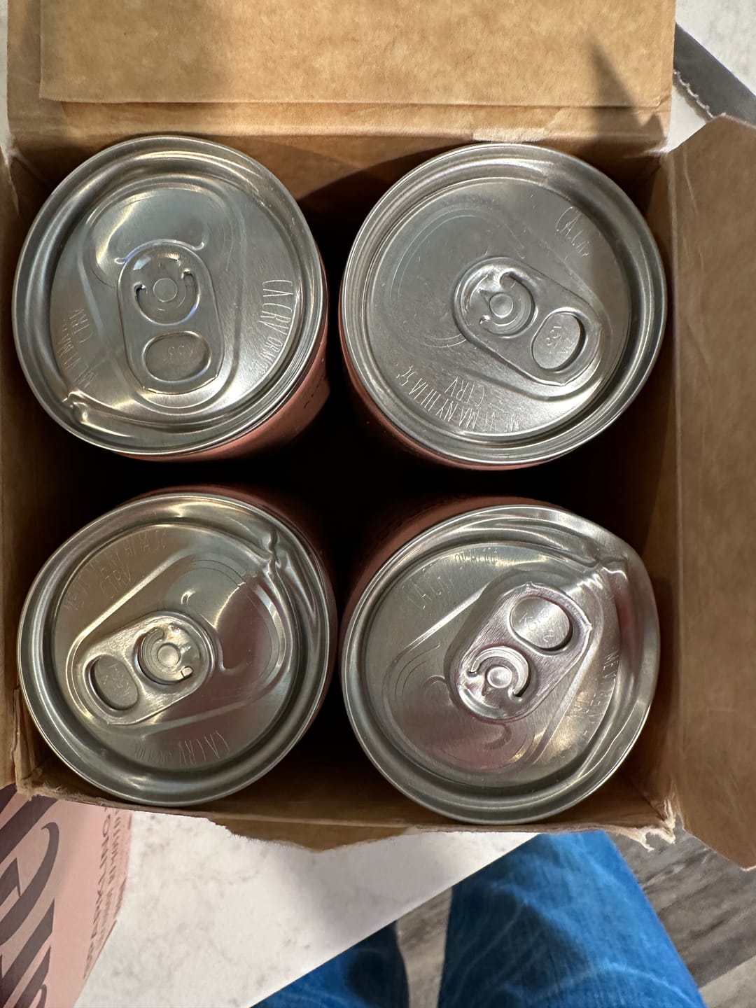Customer photo review of Non-Alcoholic Sparkling Rosé Can 4-Pack