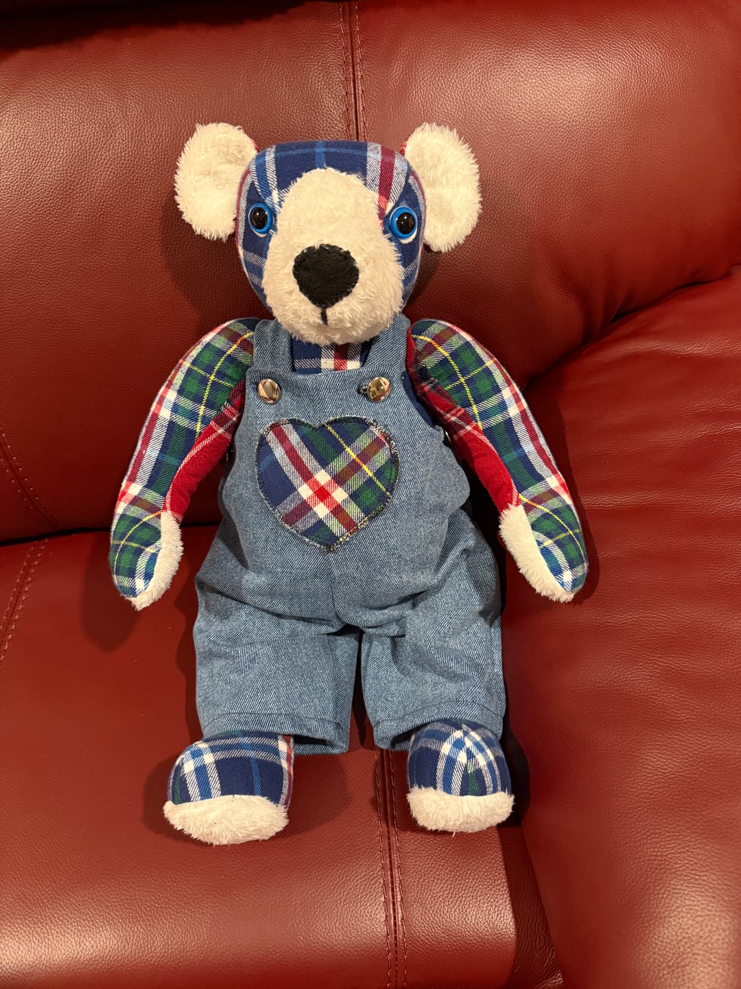 Customer photo review of Overalls For Memory Bear FREE PATTERN