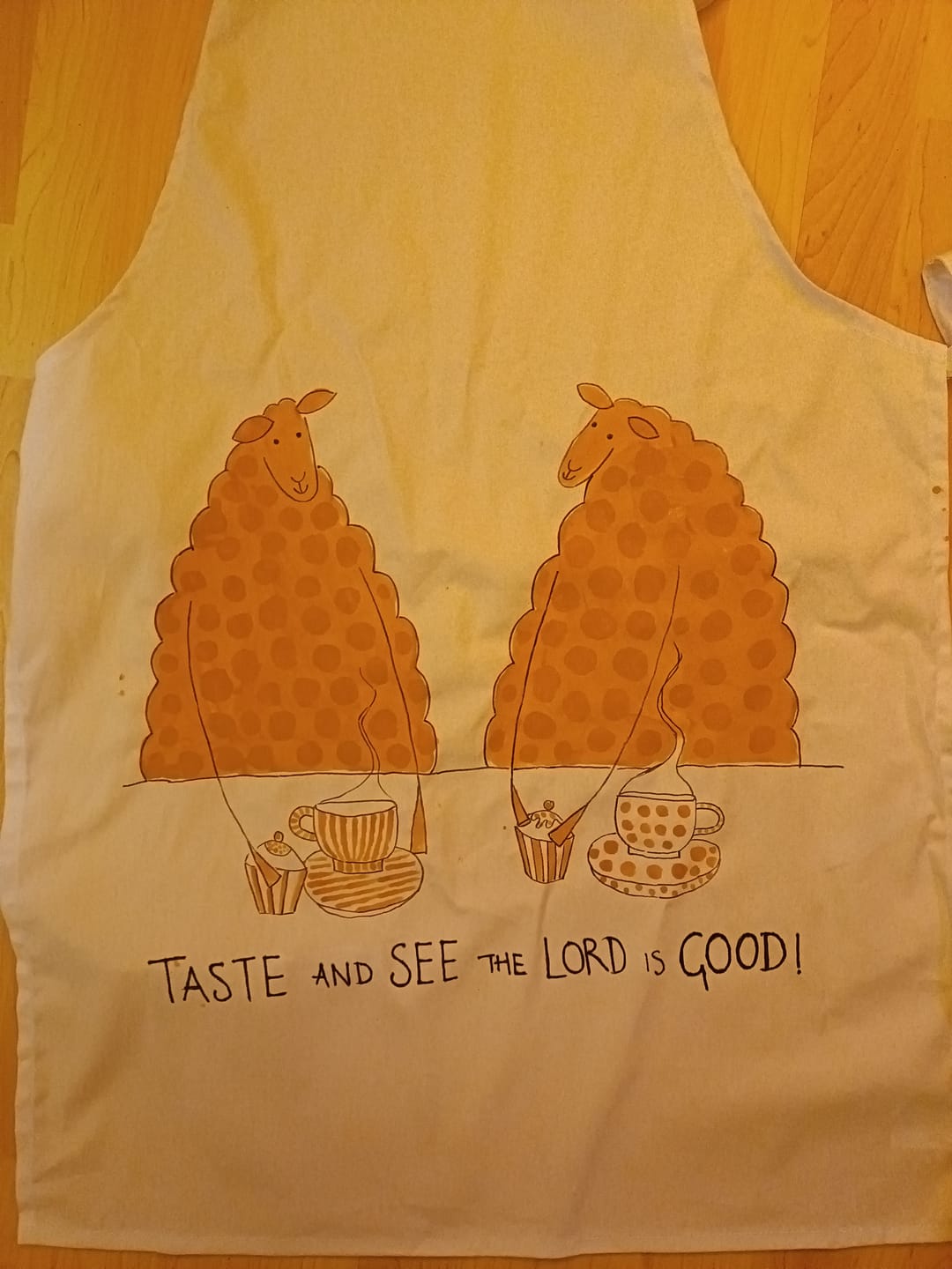 Customer photo review of Fabric Paint -- Mustard Yellow