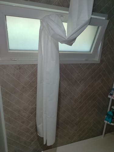 Customer photo review of Panneau Mural Chevron Beige Mat - Salle De Bain - Motif Zellige